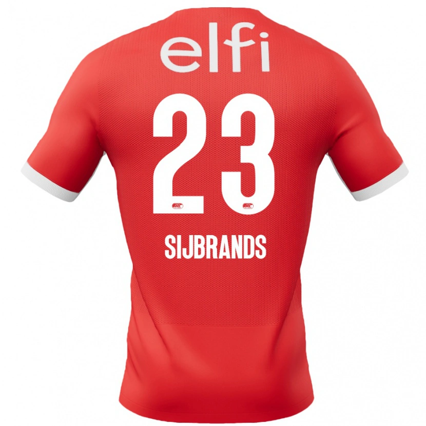 Danxen Dzieci Julian Sijbrands #23 Czerwony Biały Domowa Koszulka 2024/25 Koszulki Klubowe