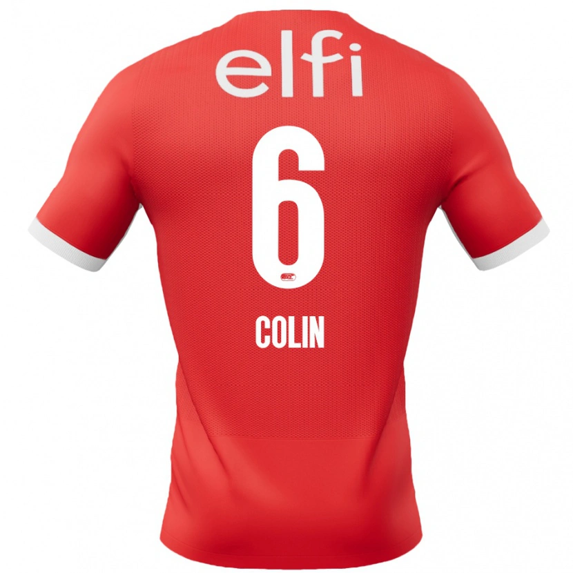 Danxen Dzieci Isa Colin #6 Czerwony Biały Domowa Koszulka 2024/25 Koszulki Klubowe