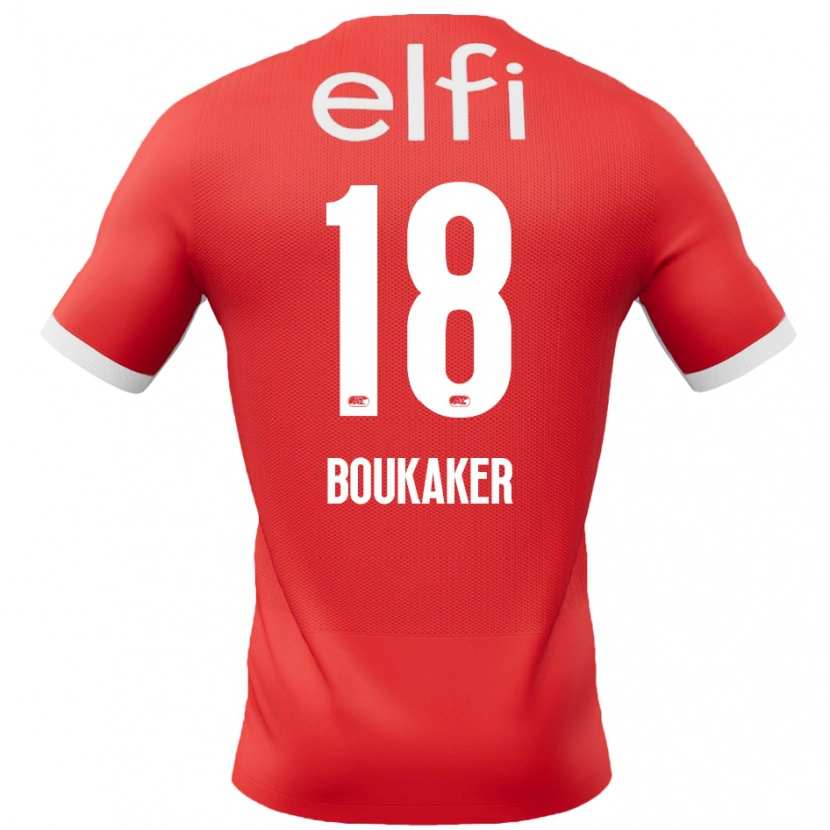 Danxen Dzieci Romaissa Boukaker #18 Czerwony Biały Domowa Koszulka 2024/25 Koszulki Klubowe