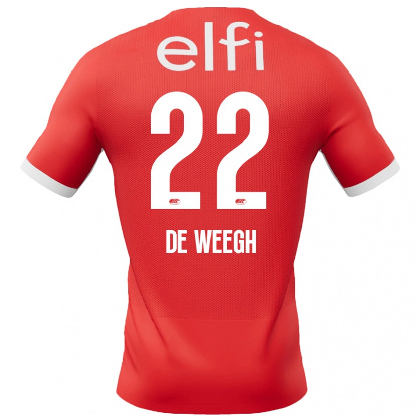 Danxen Dzieci Bo Op De Weegh #22 Czerwony Biały Domowa Koszulka 2024/25 Koszulki Klubowe