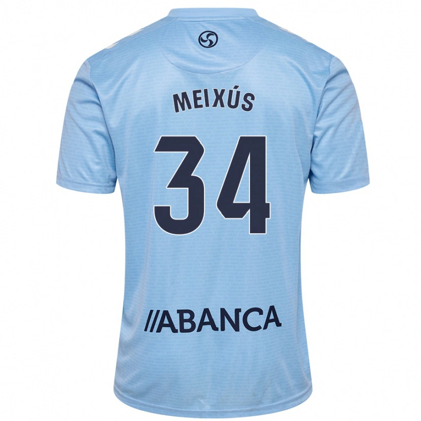 Danxen Dzieci Pablo Meixús #34 Błękit Nieba Domowa Koszulka 2024/25 Koszulki Klubowe