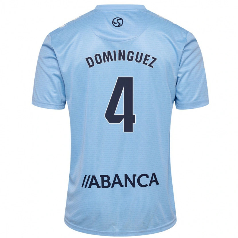 Danxen Dzieci Javi Domínguez #4 Błękit Nieba Domowa Koszulka 2024/25 Koszulki Klubowe