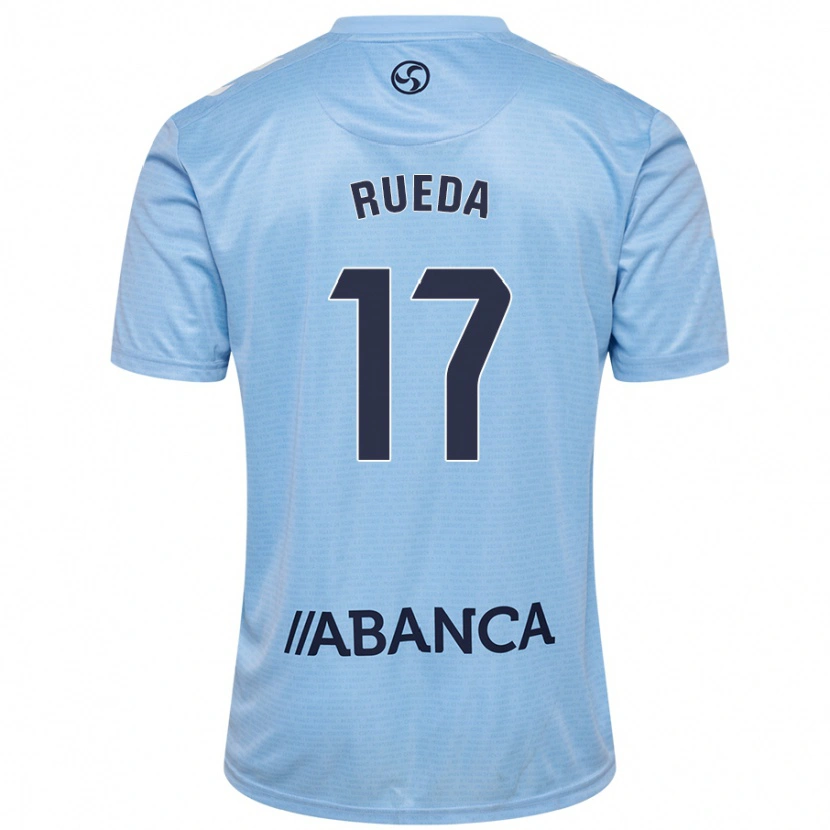 Danxen Dzieci Javi Rueda #17 Błękit Nieba Domowa Koszulka 2024/25 Koszulki Klubowe