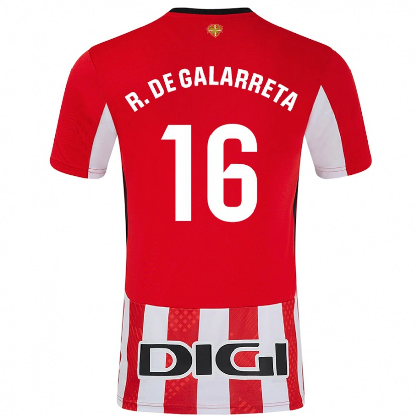 Danxen Dzieci Iñigo Ruiz De Galarreta #16 Czerwony Biały Domowa Koszulka 2024/25 Koszulki Klubowe