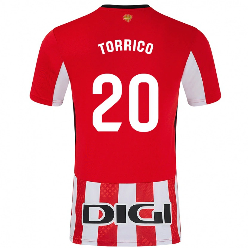 Danxen Dzieci Aitor Torrico #20 Czerwony Biały Domowa Koszulka 2024/25 Koszulki Klubowe