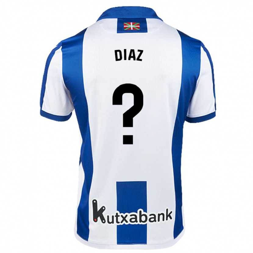 Danxen Dzieci Dani Díaz #0 Biały Niebieski Domowa Koszulka 2024/25 Koszulki Klubowe