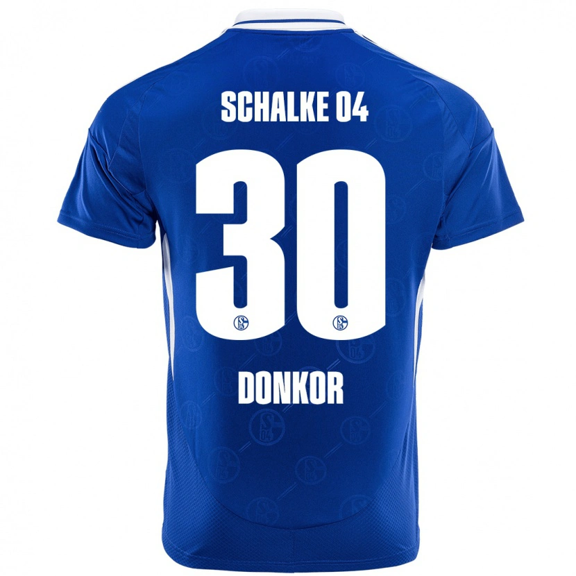 Danxen Dzieci Anton Donkor #30 Królewski Niebieski Domowa Koszulka 2024/25 Koszulki Klubowe