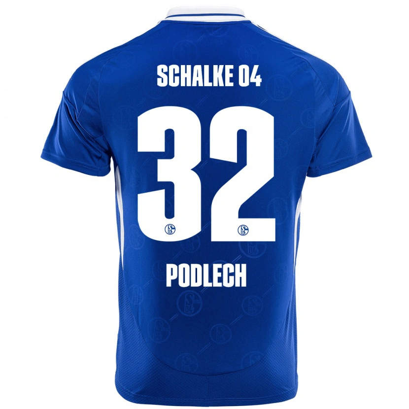 Danxen Dzieci Luca Podlech #32 Królewski Niebieski Domowa Koszulka 2024/25 Koszulki Klubowe