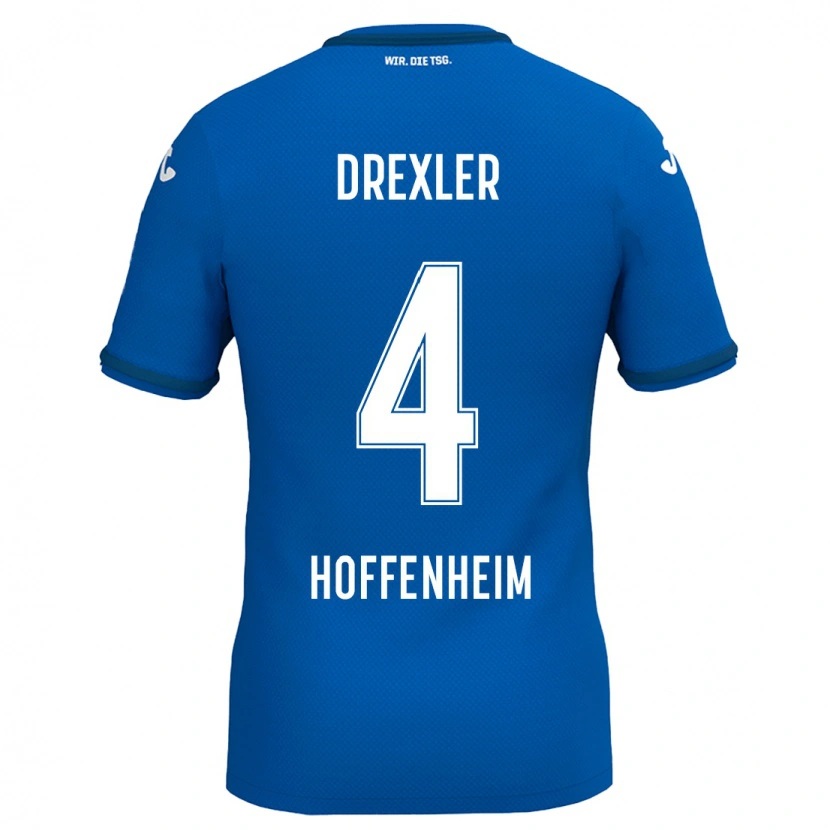 Danxen Dzieci Tim Drexler #4 Królewski Niebieski Domowa Koszulka 2024/25 Koszulki Klubowe