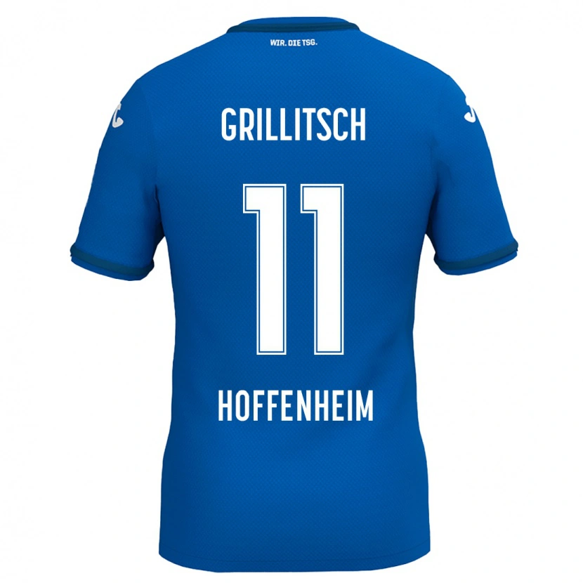 Danxen Dzieci Florian Grillitsch #11 Królewski Niebieski Domowa Koszulka 2024/25 Koszulki Klubowe