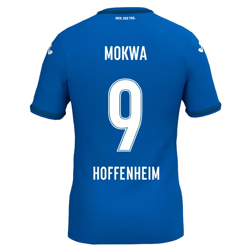 Danxen Dzieci David Mokwa #9 Królewski Niebieski Domowa Koszulka 2024/25 Koszulki Klubowe