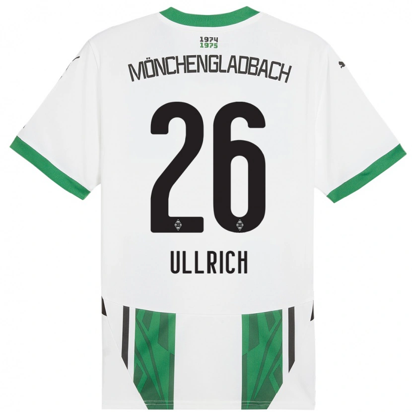 Danxen Dzieci Lukas Ullrich #26 Biały Zielony Domowa Koszulka 2024/25 Koszulki Klubowe