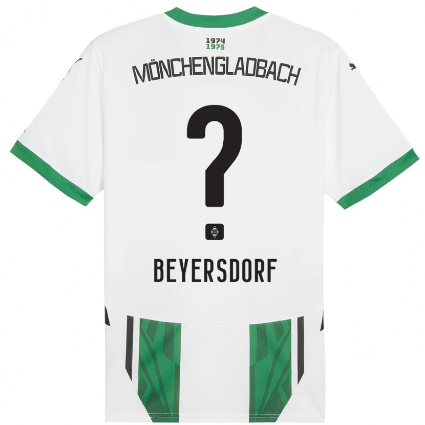 Danxen Dzieci Chris Beyersdorf #0 Biały Zielony Domowa Koszulka 2024/25 Koszulki Klubowe