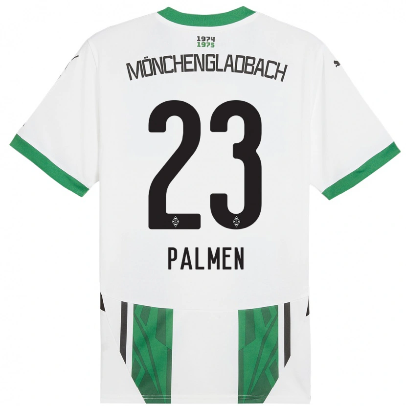 Danxen Dzieci Luisa Palmen #23 Biały Zielony Domowa Koszulka 2024/25 Koszulki Klubowe