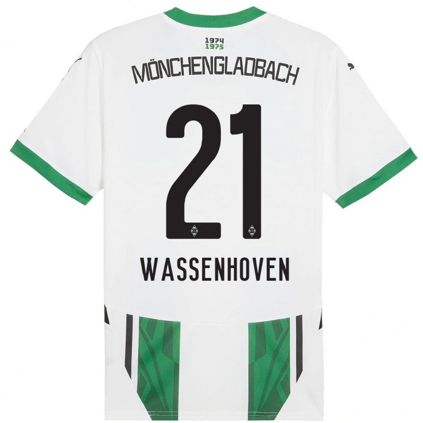 Danxen Dzieci Michelle Wassenhoven #21 Biały Zielony Domowa Koszulka 2024/25 Koszulki Klubowe