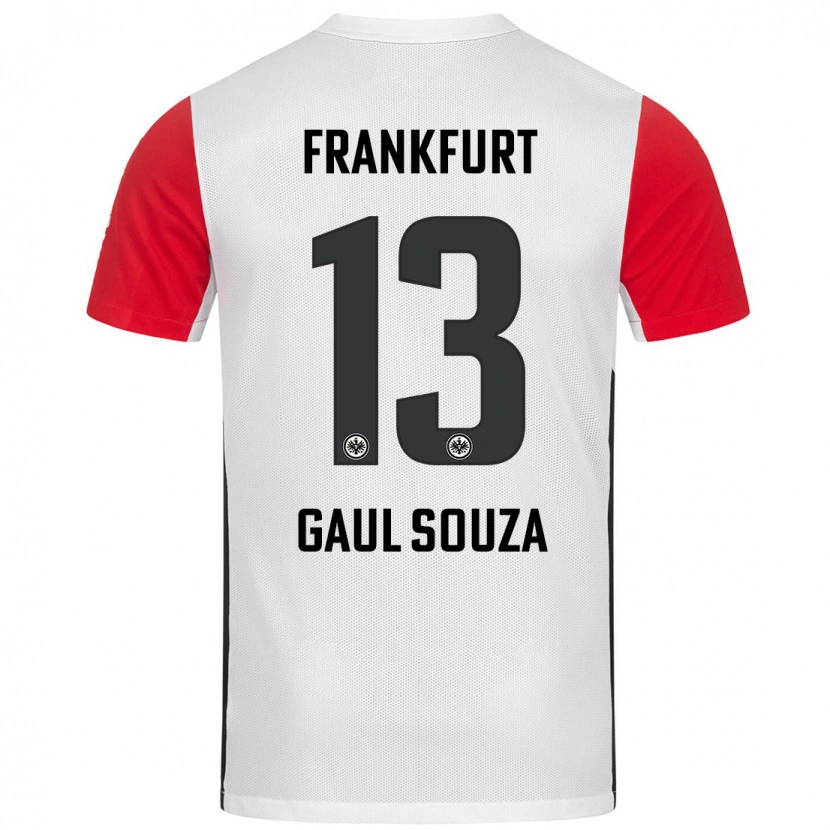 Danxen Dzieci Alessandro Gaul Souza #13 Biały Czerwony Domowa Koszulka 2024/25 Koszulki Klubowe