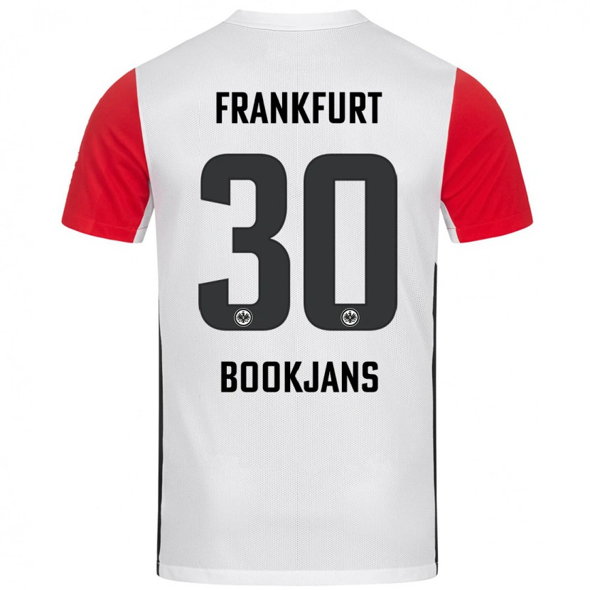 Danxen Dzieci Jakob Bookjans #30 Biały Czerwony Domowa Koszulka 2024/25 Koszulki Klubowe