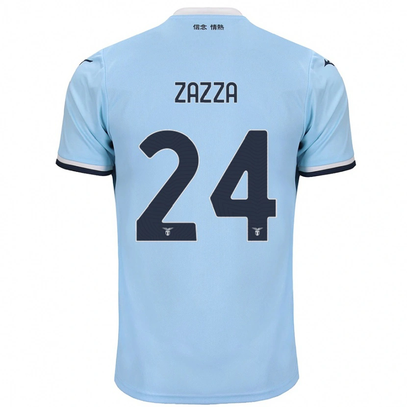 Danxen Dzieci Matteo Zazza #24 Niebieski Domowa Koszulka 2024/25 Koszulki Klubowe