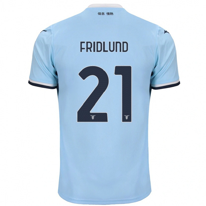Danxen Dzieci Johanne Fridlund #21 Niebieski Domowa Koszulka 2024/25 Koszulki Klubowe