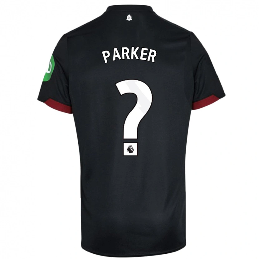 Danxen Dzieci Xavier Parker #0 Czarny Biały Wyjazdowa Koszulka 2024/25 Koszulki Klubowe