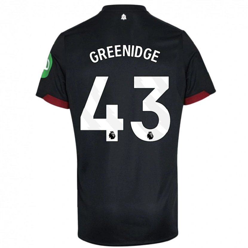 Danxen Dzieci Will Greenidge #43 Czarny Biały Wyjazdowa Koszulka 2024/25 Koszulki Klubowe