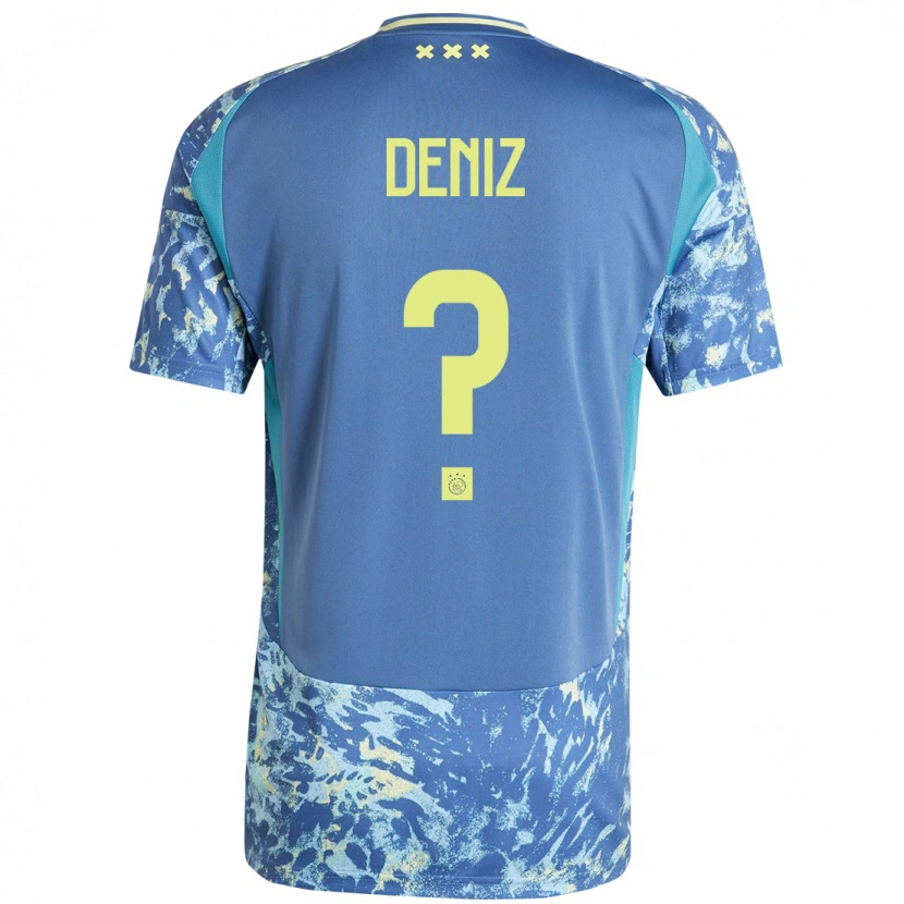 Danxen Dzieci Esad Deniz #0 Szary Niebieski Żółty Wyjazdowa Koszulka 2024/25 Koszulki Klubowe