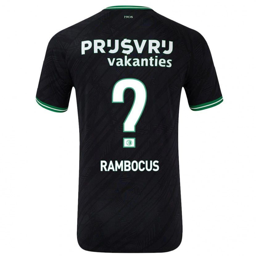 Danxen Dzieci Diego Rambocus #0 Czarny Zielony Wyjazdowa Koszulka 2024/25 Koszulki Klubowe