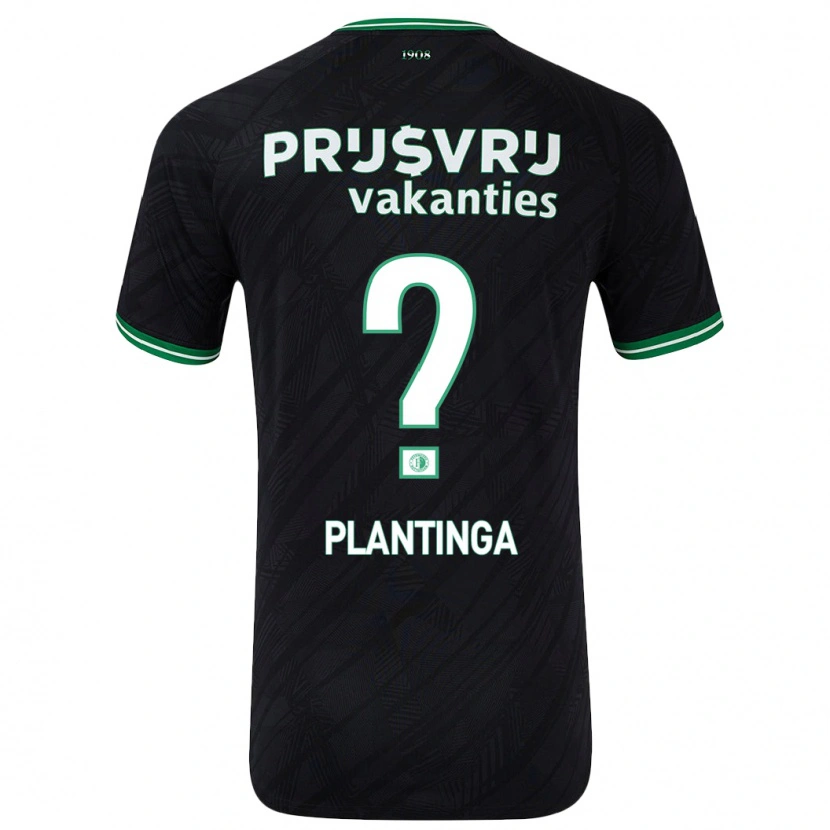Danxen Dzieci Boaz Plantinga #0 Czarny Zielony Wyjazdowa Koszulka 2024/25 Koszulki Klubowe
