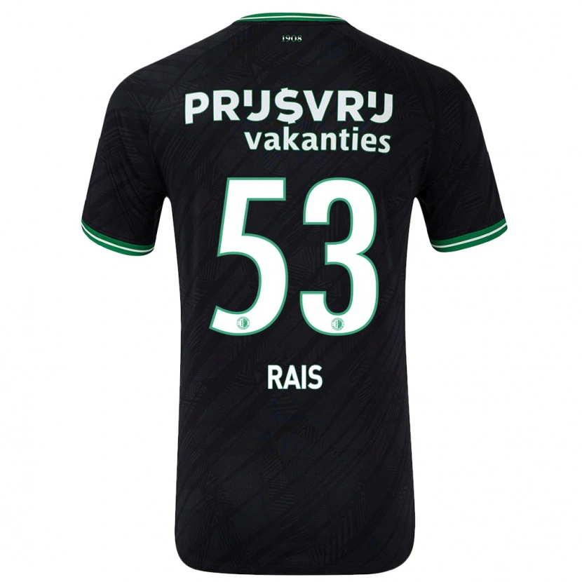 Danxen Dzieci Amir Rais #53 Czarny Zielony Wyjazdowa Koszulka 2024/25 Koszulki Klubowe