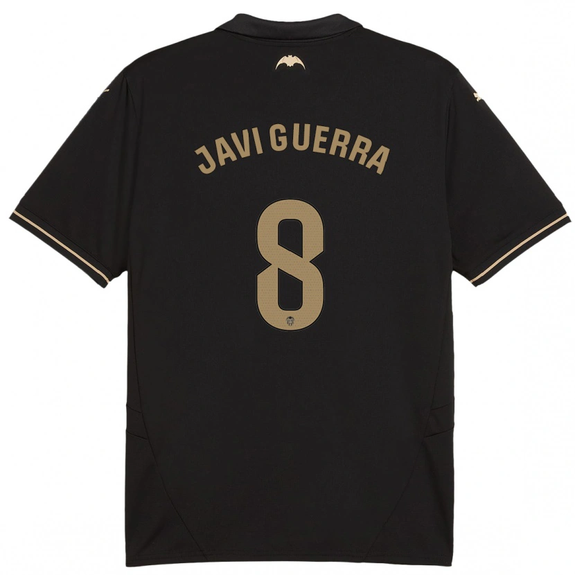 Danxen Dzieci Javi Guerra #8 Czarny Wyjazdowa Koszulka 2024/25 Koszulki Klubowe