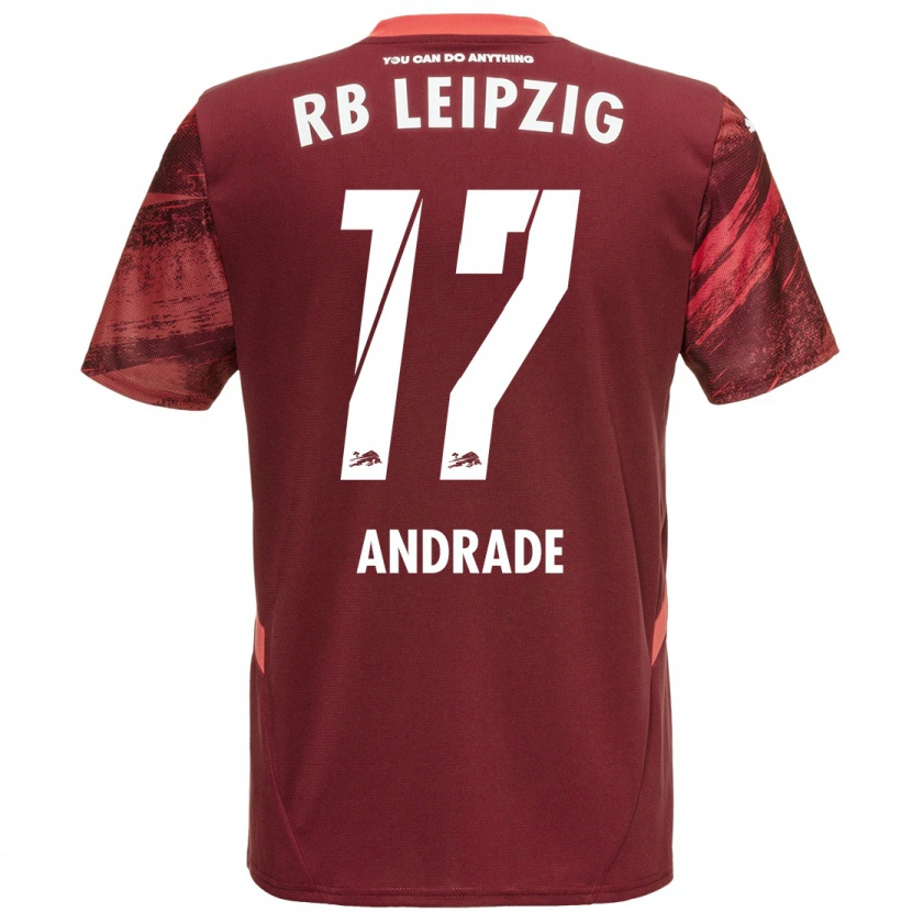 Danxen Dzieci Lydia Andrade #17 Burgundowy Wyjazdowa Koszulka 2024/25 Koszulki Klubowe