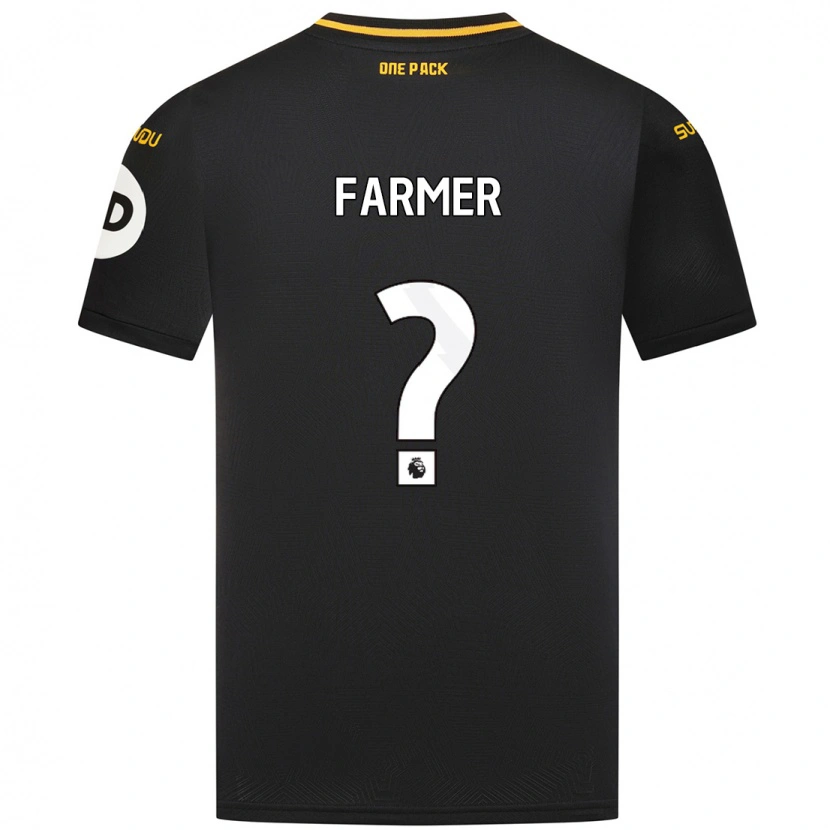 Danxen Dzieci Owen Farmer #0 Czarny Wyjazdowa Koszulka 2024/25 Koszulki Klubowe