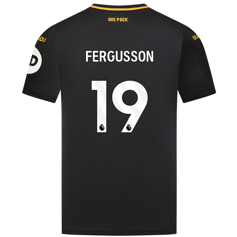 Danxen Dzieci Liv Fergusson #19 Czarny Wyjazdowa Koszulka 2024/25 Koszulki Klubowe