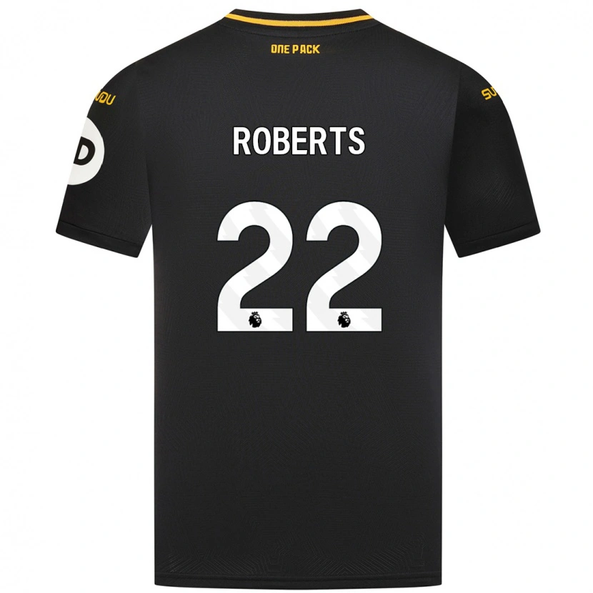 Danxen Dzieci Beth Roberts #22 Czarny Wyjazdowa Koszulka 2024/25 Koszulki Klubowe