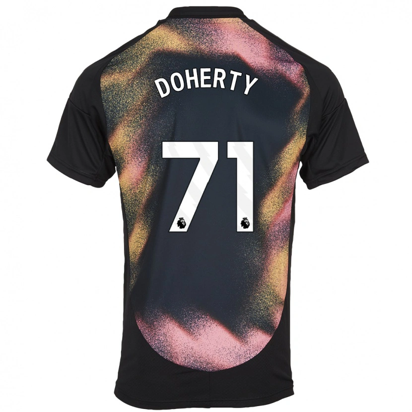 Danxen Dzieci Arlo Doherty #71 Czarny Biały Wyjazdowa Koszulka 2024/25 Koszulki Klubowe