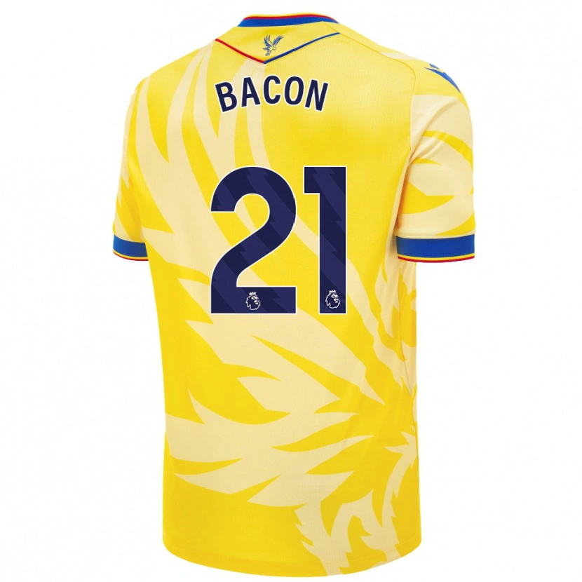 Danxen Dzieci Skye Bacon #21 Żółty Wyjazdowa Koszulka 2024/25 Koszulki Klubowe