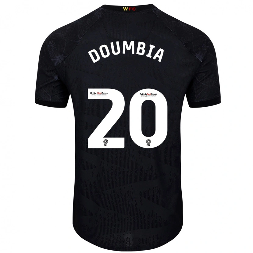 Danxen Dzieci Mamadou Doumbia #20 Czarny Biały Wyjazdowa Koszulka 2024/25 Koszulki Klubowe