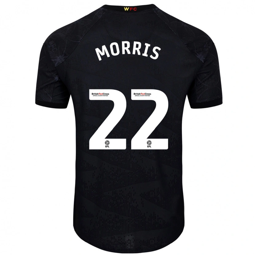 Danxen Dzieci James Morris #22 Czarny Biały Wyjazdowa Koszulka 2024/25 Koszulki Klubowe