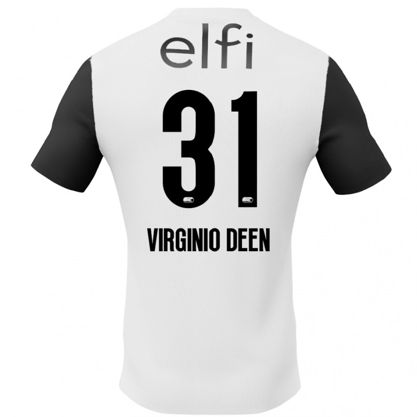 Danxen Dzieci Daniël Virginio Deen #31 Biały Czarny Wyjazdowa Koszulka 2024/25 Koszulki Klubowe
