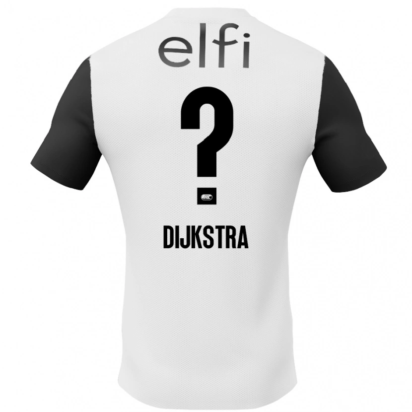 Danxen Dzieci Elijah Dijkstra #0 Biały Czarny Wyjazdowa Koszulka 2024/25 Koszulki Klubowe