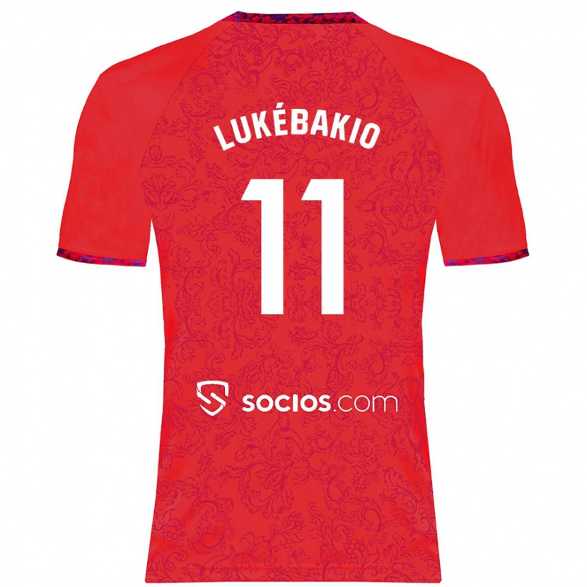 Danxen Dzieci Dodi Lukébakio #11 Czerwony Wyjazdowa Koszulka 2024/25 Koszulki Klubowe