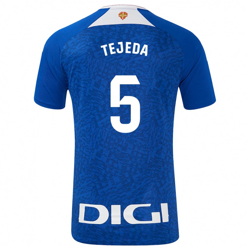 Danxen Dzieci Diego Tejeda #5 Królewski Niebieski Wyjazdowa Koszulka 2024/25 Koszulki Klubowe