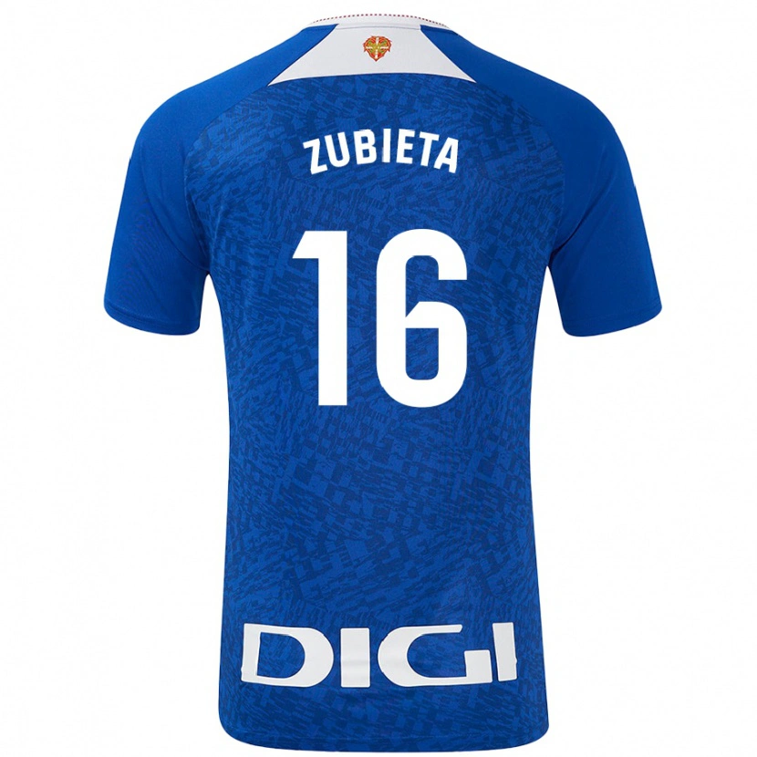 Danxen Dzieci Maite Zubieta #16 Królewski Niebieski Wyjazdowa Koszulka 2024/25 Koszulki Klubowe