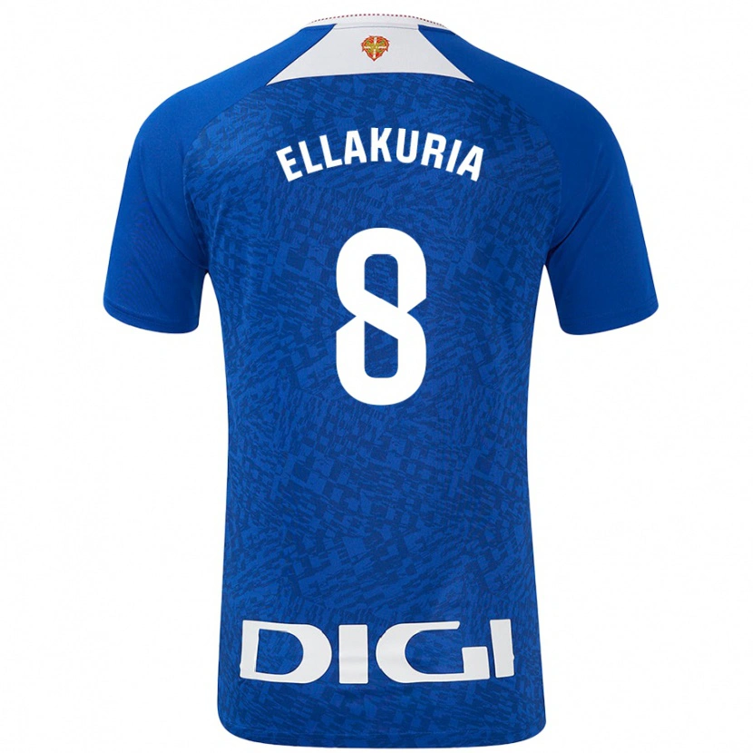 Danxen Dzieci Eneko Ellakuria #8 Królewski Niebieski Wyjazdowa Koszulka 2024/25 Koszulki Klubowe
