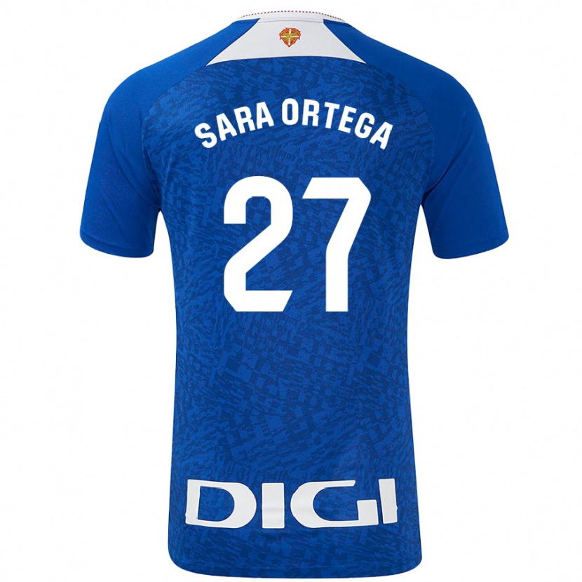 Danxen Dzieci Sara Ortega Ruiz #27 Królewski Niebieski Wyjazdowa Koszulka 2024/25 Koszulki Klubowe