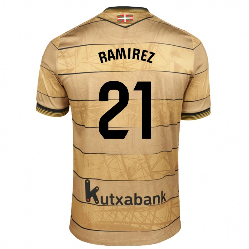 Danxen Dzieci Emma Ramírez #21 Brązowy Wyjazdowa Koszulka 2024/25 Koszulki Klubowe
