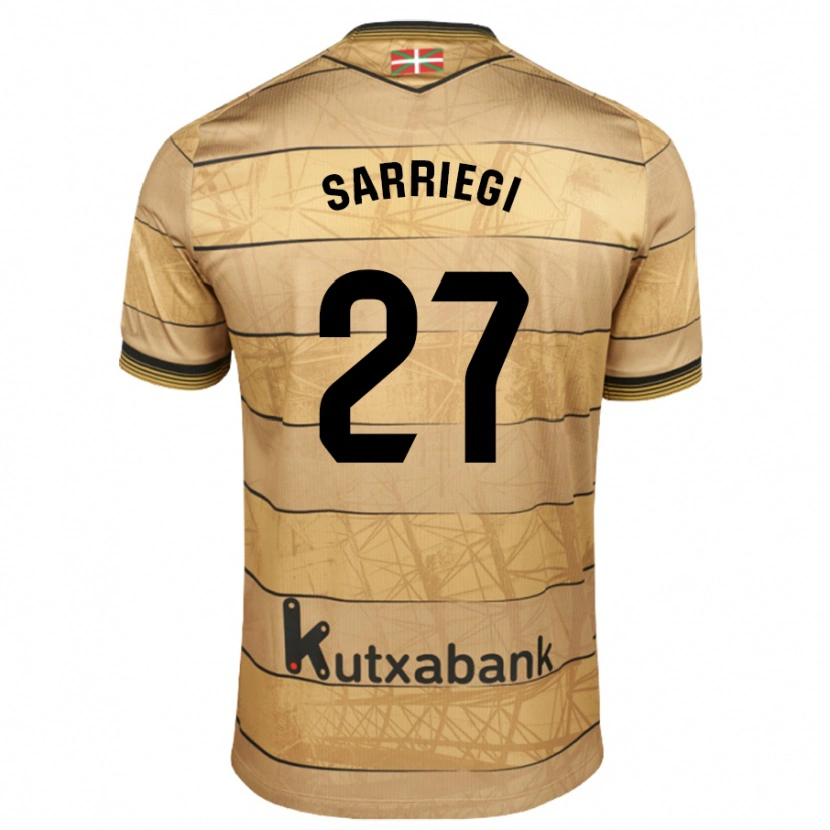 Danxen Dzieci Nora Sarriegi #27 Brązowy Wyjazdowa Koszulka 2024/25 Koszulki Klubowe