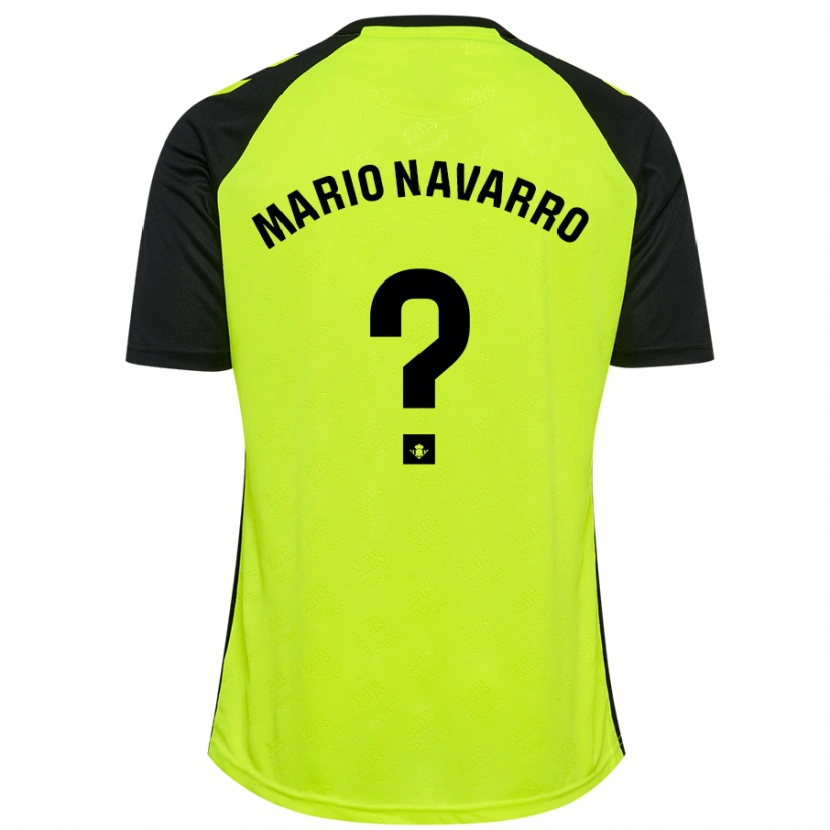 Danxen Dzieci Mario Navarro #0 Fluorescencyjny Żółty Czarny Wyjazdowa Koszulka 2024/25 Koszulki Klubowe