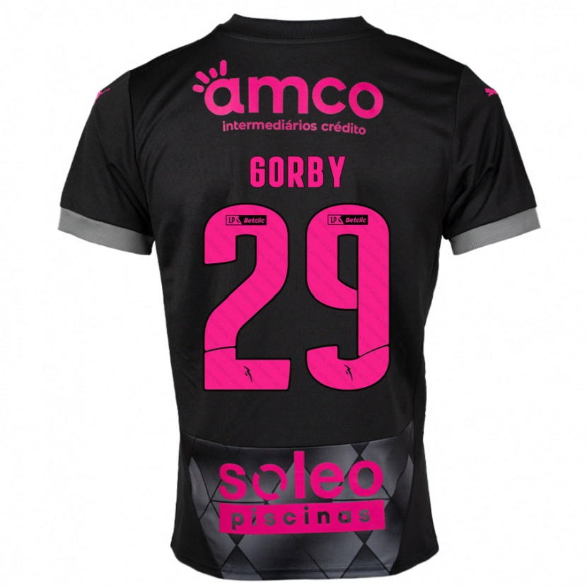 Danxen Dzieci Gorby #29 Czarny Różowy Wyjazdowa Koszulka 2024/25 Koszulki Klubowe
