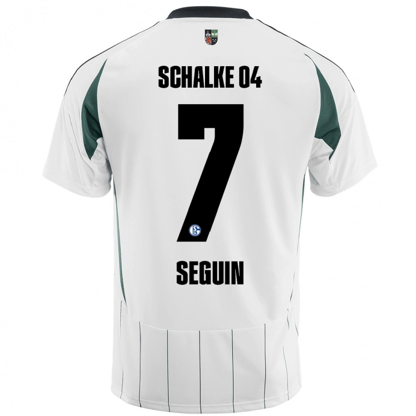 Danxen Dzieci Paul Seguin #7 Biały Zielony Wyjazdowa Koszulka 2024/25 Koszulki Klubowe